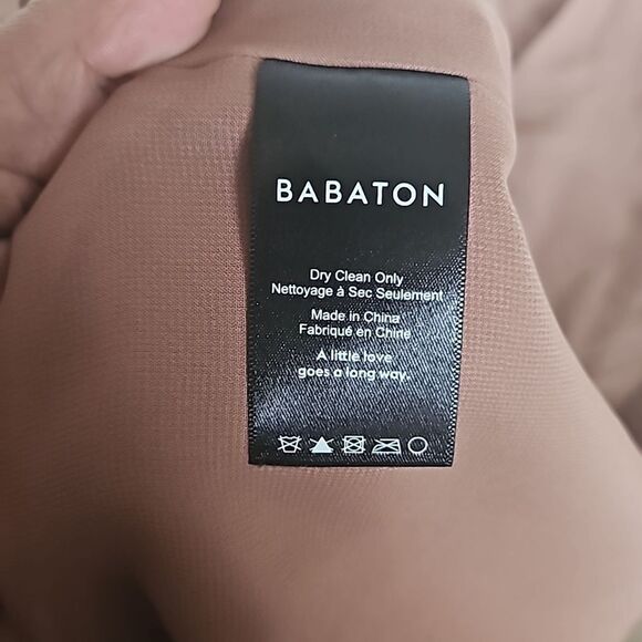 Babaton Long Sleeves Wrap Twisted Midi Dress XXS Brown - Picture 7 of 16